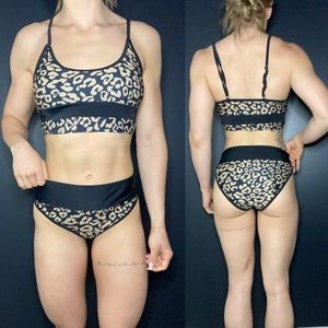 Cheetah High Waisted Two-Piece Bathing Suit